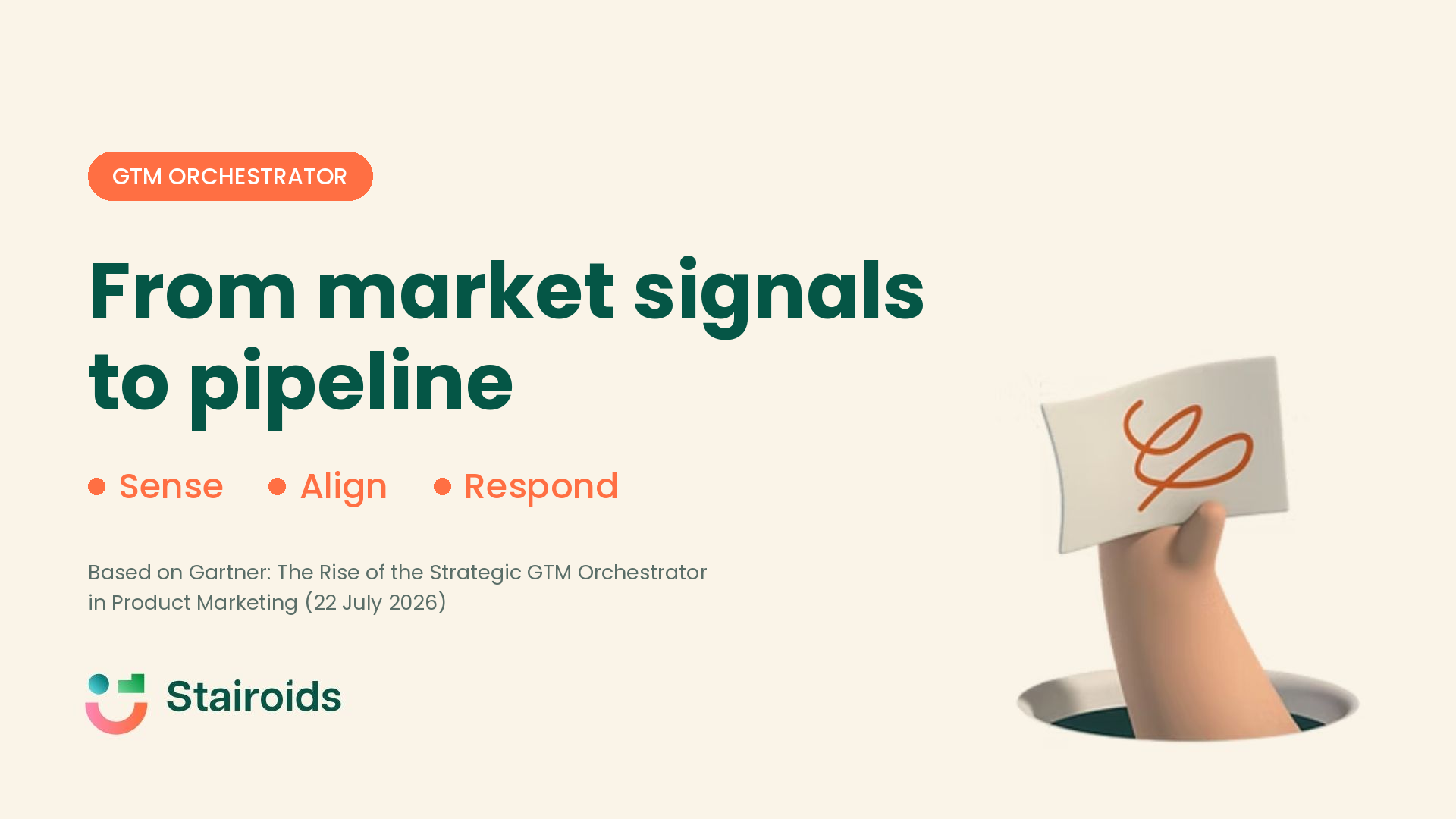 GTM orchestrator: from market signals to pipeline. Sense, align, respond.